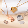 Love Envelope Necklace for Women Couples Customized Photo Picture Love You Message Stainless Steel Jewelry Christmas Gift